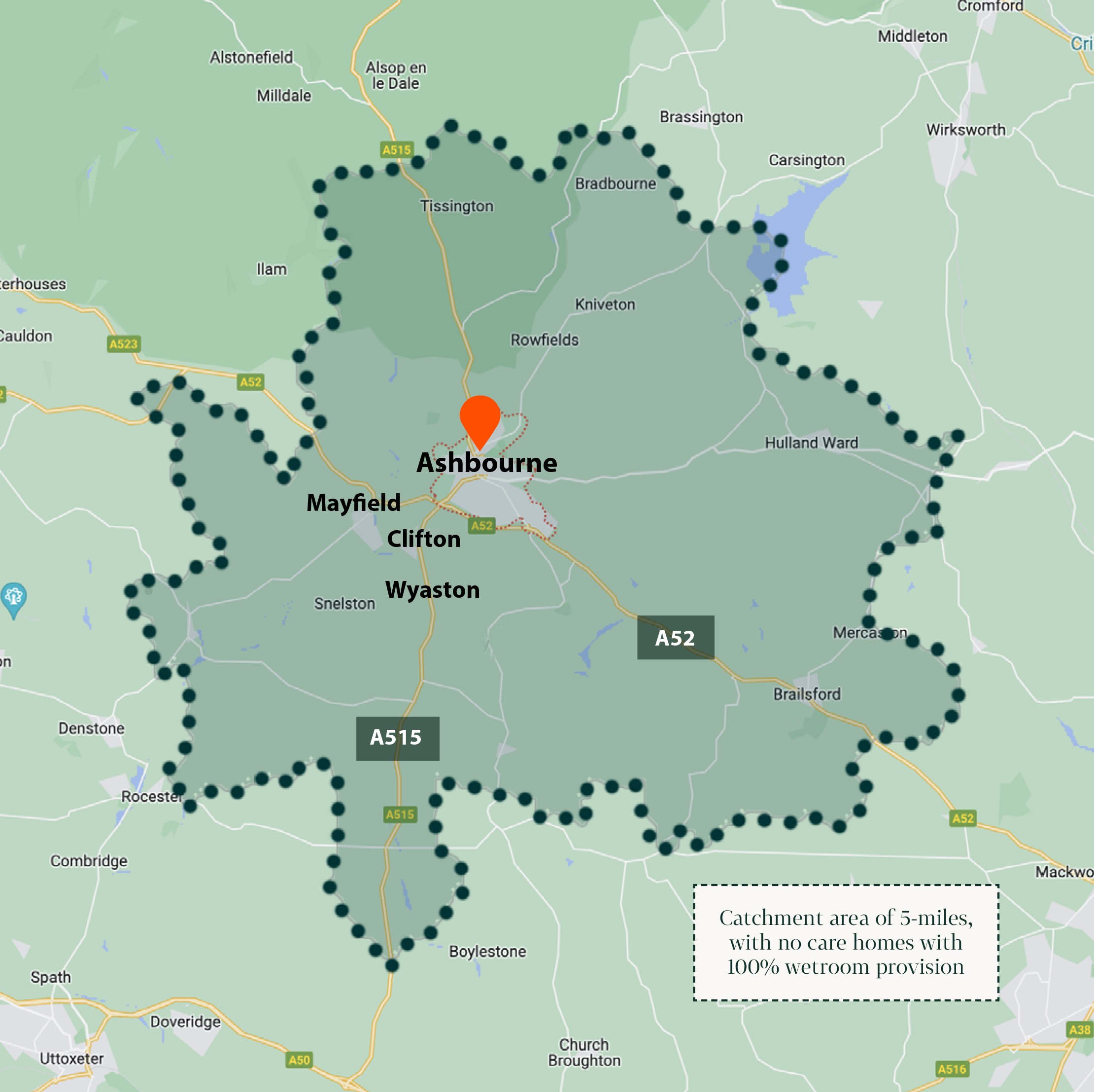 Ashbourne Care Home - Market Analysis​ Map